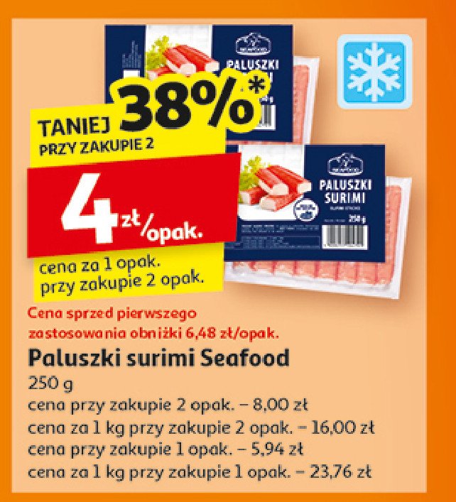 Paluszki surimi o smaku kraba Seafood promocja w Auchan