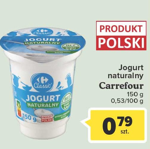 Jogurt naturalny Carrefour promocje