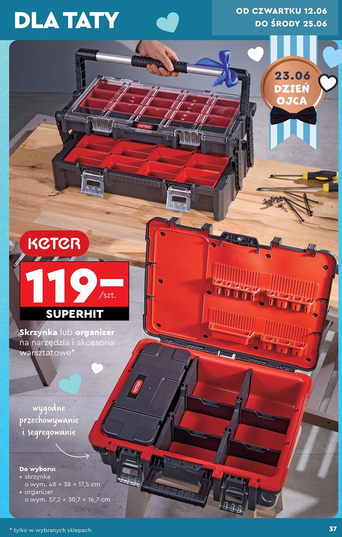 Organizer 57.2 x 30.7 x 16.7 cm Keter promocja w Biedronka