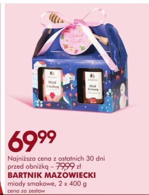 Miody smakowe BARTNIK MAZURSKI 2 x 400 g promocja w Super-Pharm