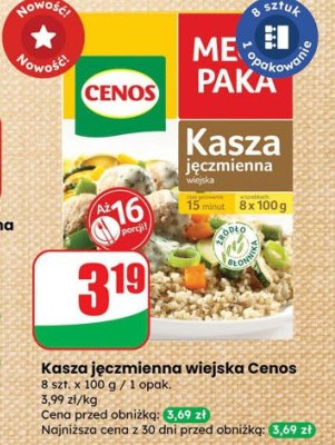 Kasza jęczmienna wiejska Cenos promocja w Dino