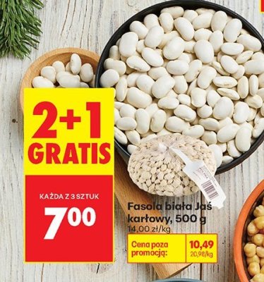 Fasola biała Jaś kartowy 500g promocja w Biedronka