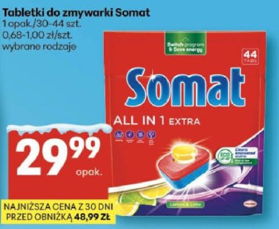 Tabletki do zmywarki Somat 1opak./30-44 szt. wybrane rodzaje promocja w Delikatesy Centrum
