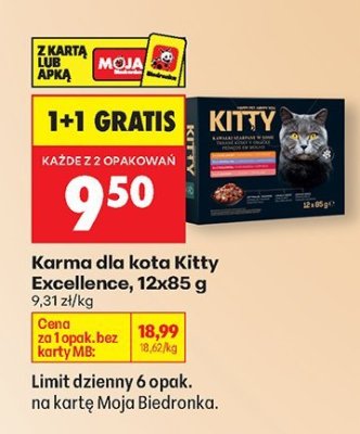 Karma dla kota Excellence 12x85 g promocja w Biedronka