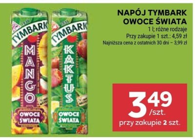 Napój Tymbark Owoce Świata promocja w Stokrotka