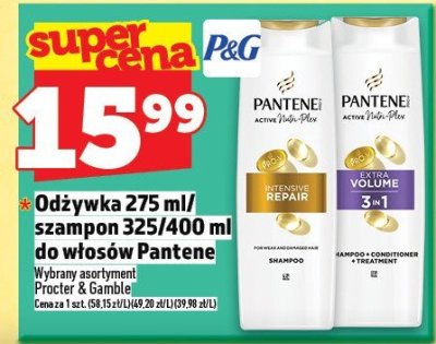 Odżywka 275 ml / szampon 325/400 ml do włosów Pantene promocja w TOPAZ