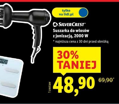 Suszarka do włosów z jonizacją 2000 W promocja w Lidl