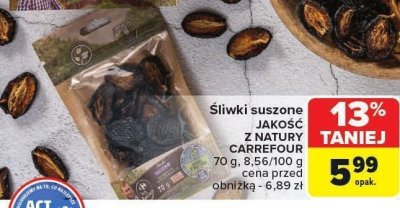 Śliwki suszone promocja w Carrefour