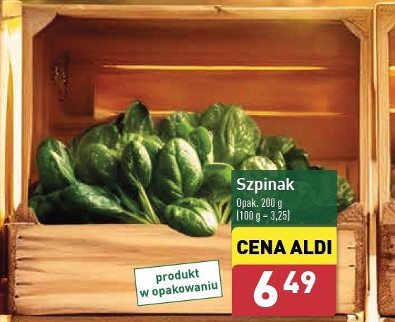 Szpinak promocja w Aldi