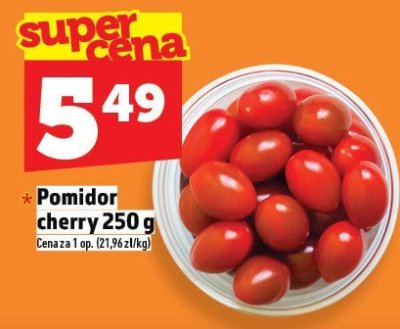 Pomidor cherry 250 g promocja w TOPAZ