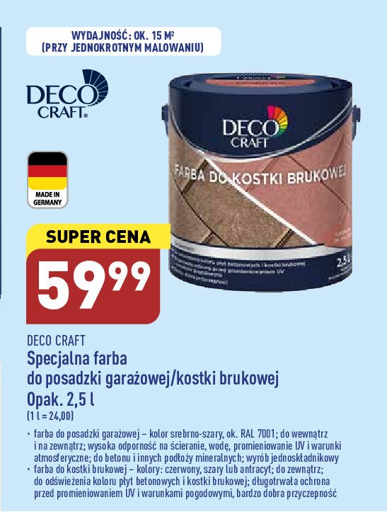 Farba do kostki brukowej antracyt Deco craft promocja