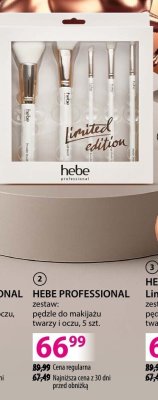 Pędzle do makijażu twarzy i oczu HEBE PROFESSIONAL Limited Edition promocja w Hebe