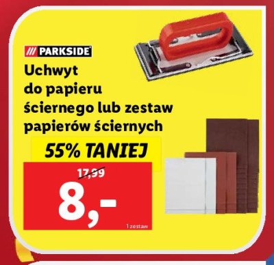 Zestaw papierów ściernych Parkside promocja