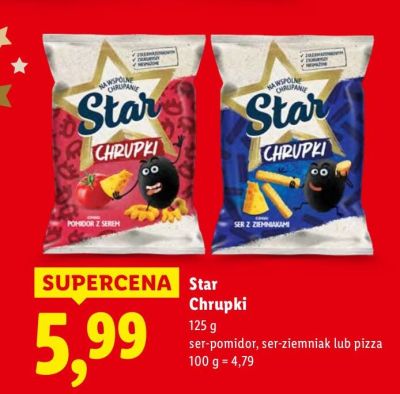 Chrupki ser-pomidor, ser-ziemniak lub pizza promocja w Lidl