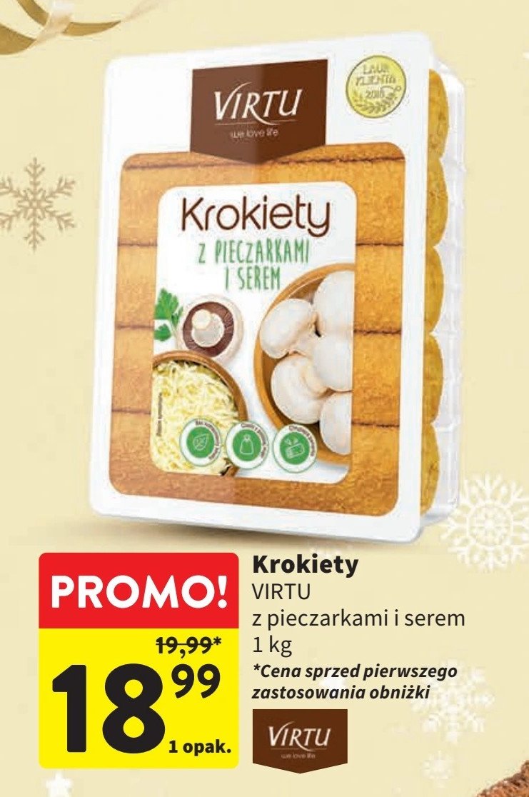 Krokiety z pieczarkami i serem Virtu promocja w Intermarche