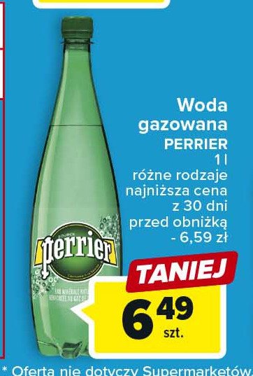 Woda naturalna gazowana Perrier promocja