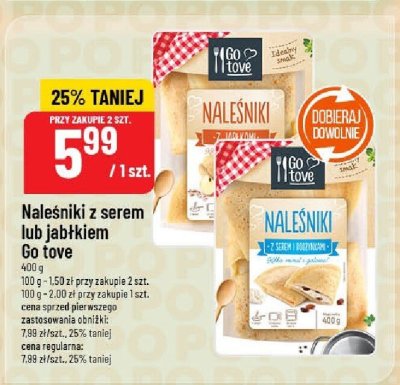 Naleśniki z jabłkiem promocja w POLOmarket