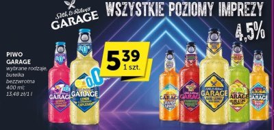 Piwo Garage wybrane rodzaje, butelka bezwzwrotna 4,5% promocja w Euro Sklep