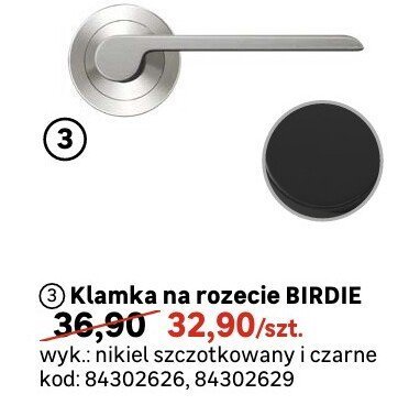 Klamka na rozecie BIRDIE czarna/nikiel szczotkowany Artens promocja w Leroy Merlin
