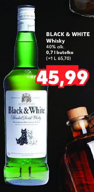 Whisky BLACK & WHITE promocja