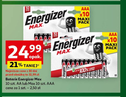 Baterie aaa Energizer max promocja