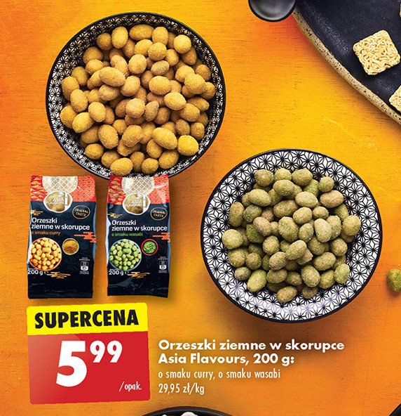 Orzeszki ziemne w skorupce o smaku curry Asia flavours promocja