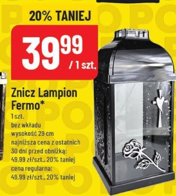 Znicz Lampion Fermo bez wkładu promocja w POLOmarket