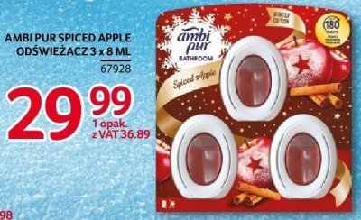 Odświeżacz Ambi Pur Spiced Apple 3 x 8 ml promocja w Selgros