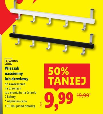 Wieszak naścienny / drzwiowy promocja w Lidl