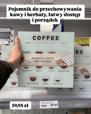 Pojemnik bambusowy do przechowywania kawy i herbaty  promocja w Action