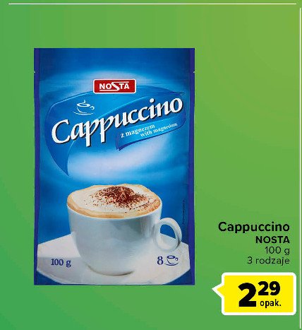 Kawa z magnezem NOSTA CAPPUCCINO promocje