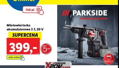 Młotowiertarka 20v Parkside promocja