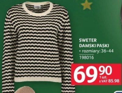 Sweter damski paski promocja w Selgros