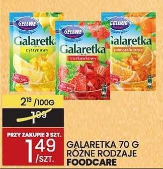 Galaretka Gellwe cytrynowa 70g promocja w Wafelek