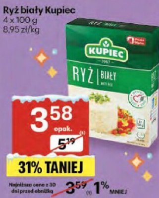 Ryż biały Kupiec promocja w Delikatesy Centrum