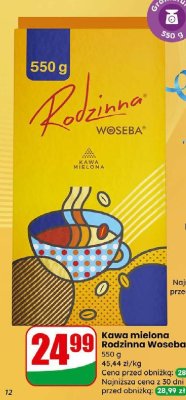 Kawa mielona Rodzinna 550 g promocja w Dino