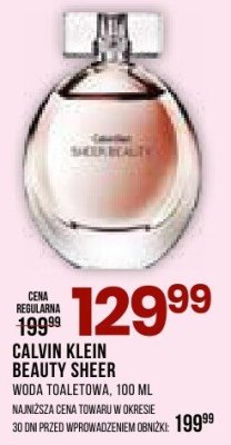 Perfumy Calvin Klein Beauty Sheer promocja w Drogerie Natura