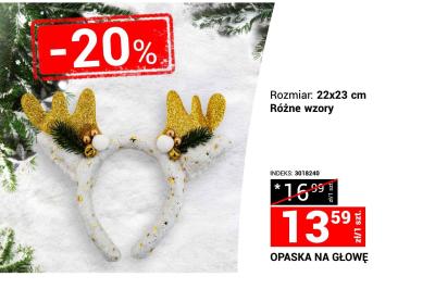 Opaska na głowę, rozmiar 22x23 cm, różne wzory promocja w Merkury Market