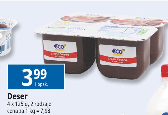 Deser czekoladowy Eco+ promocja w Leclerc