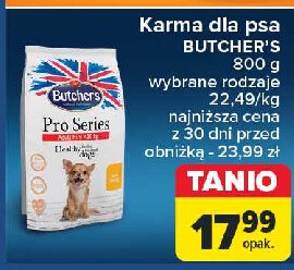 Karma dla psa z wołowina Butcher's pro series promocja