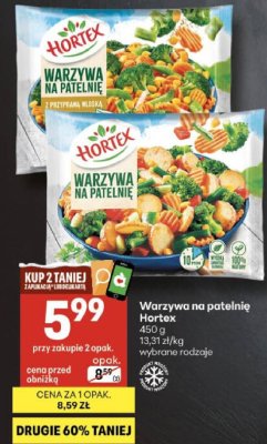 Warzywa na patelnię Hortex wybrane rodzaje promocja w Delikatesy Centrum