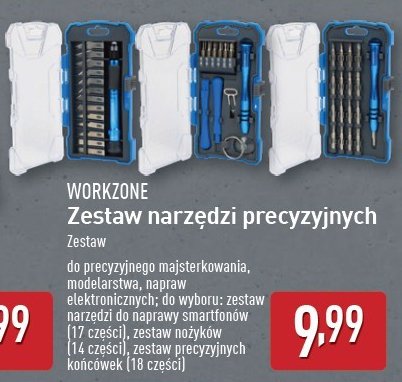 Zestaw narzędzi precyzyjnych WORKZONE promocja w Aldi