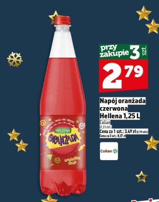 Napój oranżada czerwona Hellena promocja w TOPAZ
