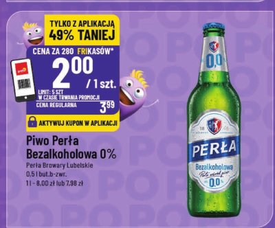 Piwo Perła Bezalkoholowa 0% promocja w POLOmarket