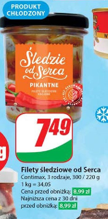 Filety śledziowe pikantne Śledzie od serca promocja w Dino