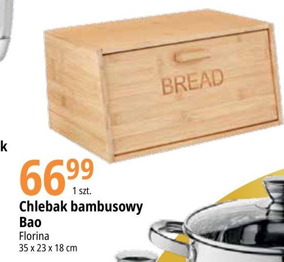 Chlebak bambusowy bao 35 x 23 x 18 cm FLORINA promocja