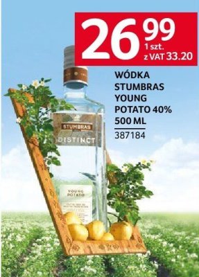 Wódka Stumbras Young Potato 40% 500ml promocja w Selgros