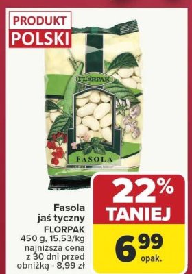Fasola jaś tyczny Florak promocja w Carrefour