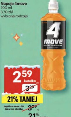Napoje 4move 700ml wybrane rodzaje promocja w Delikatesy Centrum