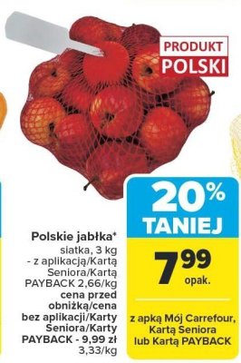 Jabłka polskie promocja w Carrefour Market